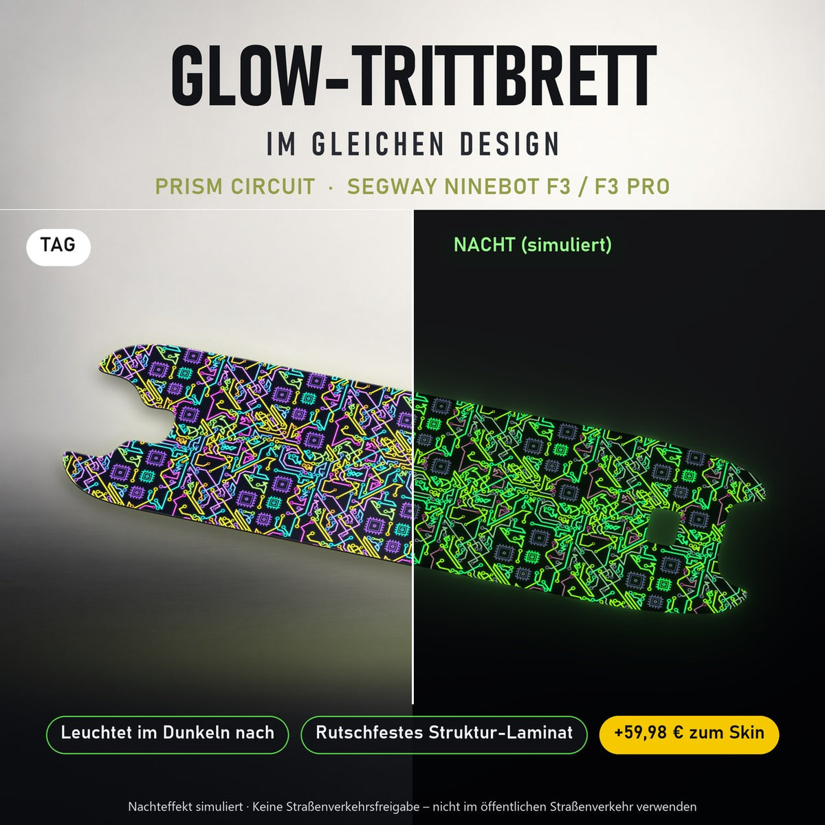 Glow-Trittbrett – PRISM CIRCUIT, Tag/Nacht