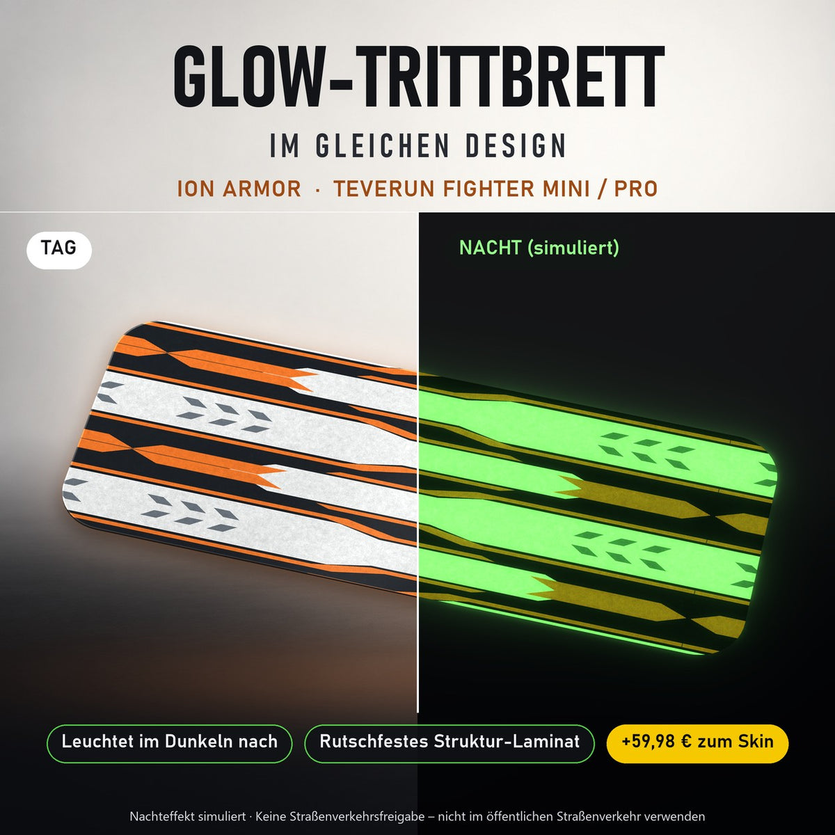 Glow-Trittbrett – ION ARMOR, Tag/Nacht