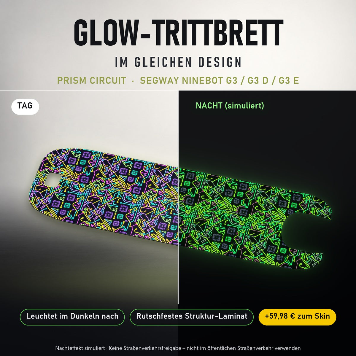Glow-Trittbrett – PRISM CIRCUIT, Tag/Nacht