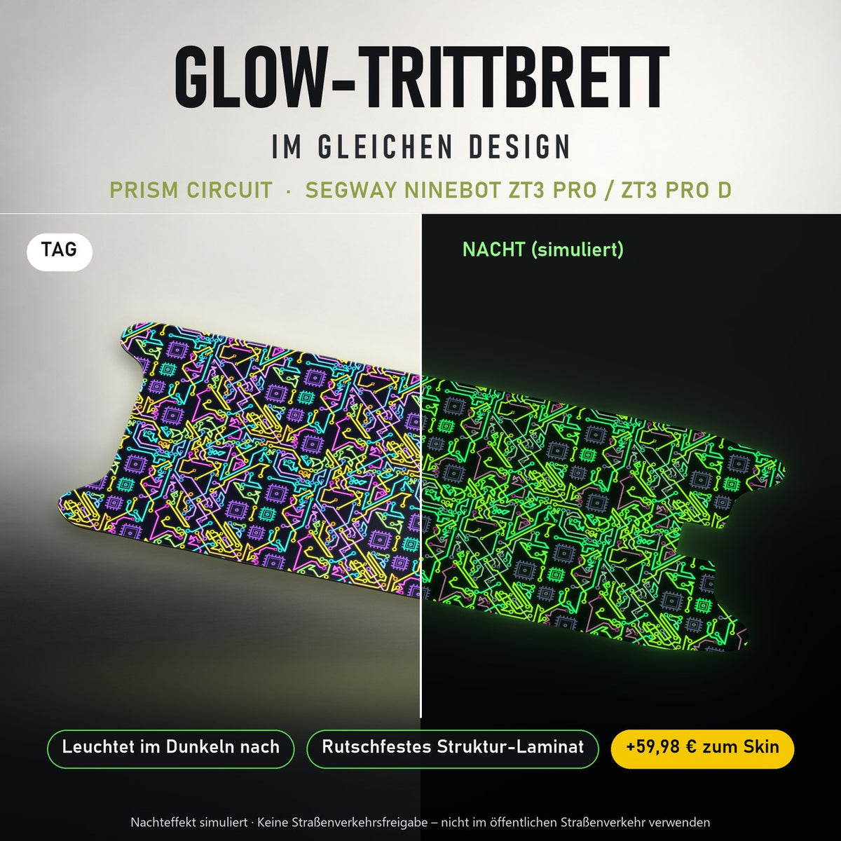 Glow-Trittbrett – PRISM CIRCUIT, Tag/Nacht
