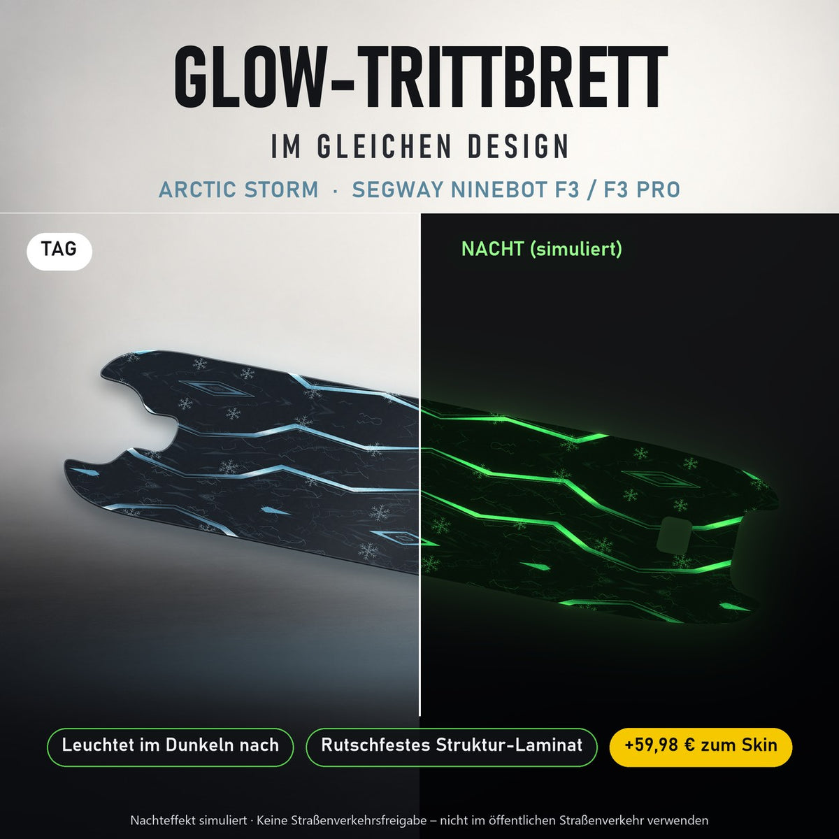 Glow-Trittbrett – ARCTIC STORM, Tag/Nacht