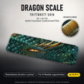 TRITTBRETT SKIN | DRAGON SCALE – Trittbrett-Skin 20 × 60 cm oder passend zugeschnitten, mit rutschfestem Struktur-Laminat. Designvisualisierung.