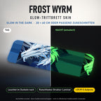 TRITTBRETT SKIN | FROST WYRM – Glow in the Dark (+29,99 €): Tag und Nacht im Vergleich, Nachteffekt simuliert. Keine Straßenverkehrsfreigabe.