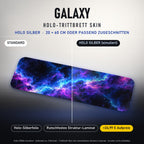 TRITTBRETT SKIN | GALAXY – Holo Silber (+24,99 €, Lieferzeit ca. 2 Wochen): Standard und Holo-Silberfolie im Vergleich, Holo-Effekt simuliert.