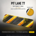 TRITTBRETT SKIN | PIT LANE 77 – Trittbrett-Skin 20 × 60 cm oder passend zugeschnitten, mit rutschfestem Struktur-Laminat. Designvisualisierung.