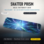 TRITTBRETT SKIN | SHATTER PRISM – Holo Silber (+24,99 €, Lieferzeit ca. 2 Wochen): Standard und Holo-Silberfolie im Vergleich, Holo-Effekt simuliert.