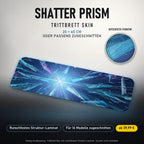 TRITTBRETT SKIN | SHATTER PRISM – Trittbrett-Skin 20 × 60 cm oder passend zugeschnitten, mit rutschfestem Struktur-Laminat. Designvisualisierung.