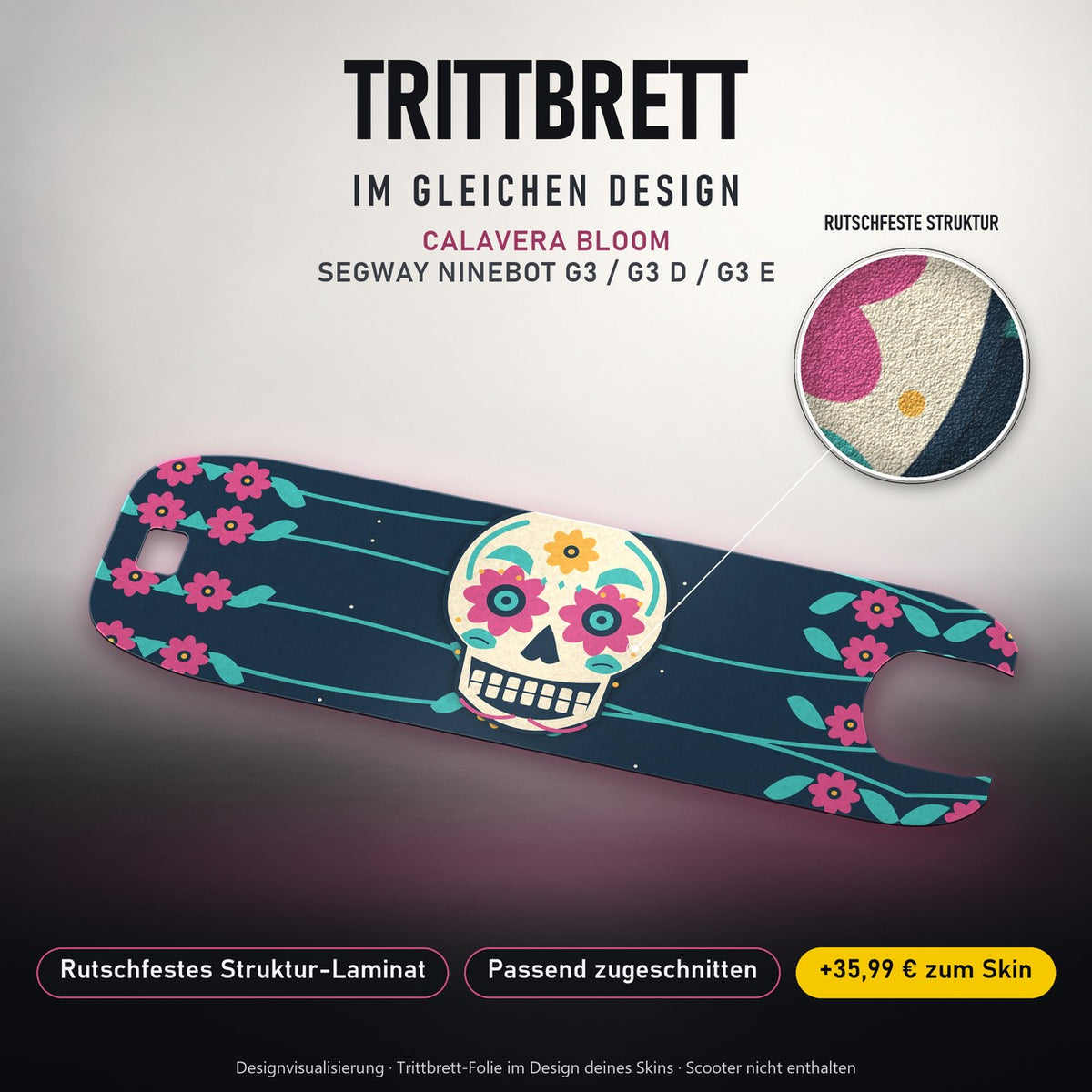 Trittbrett im gleichen Design – CALAVERA BLOOM