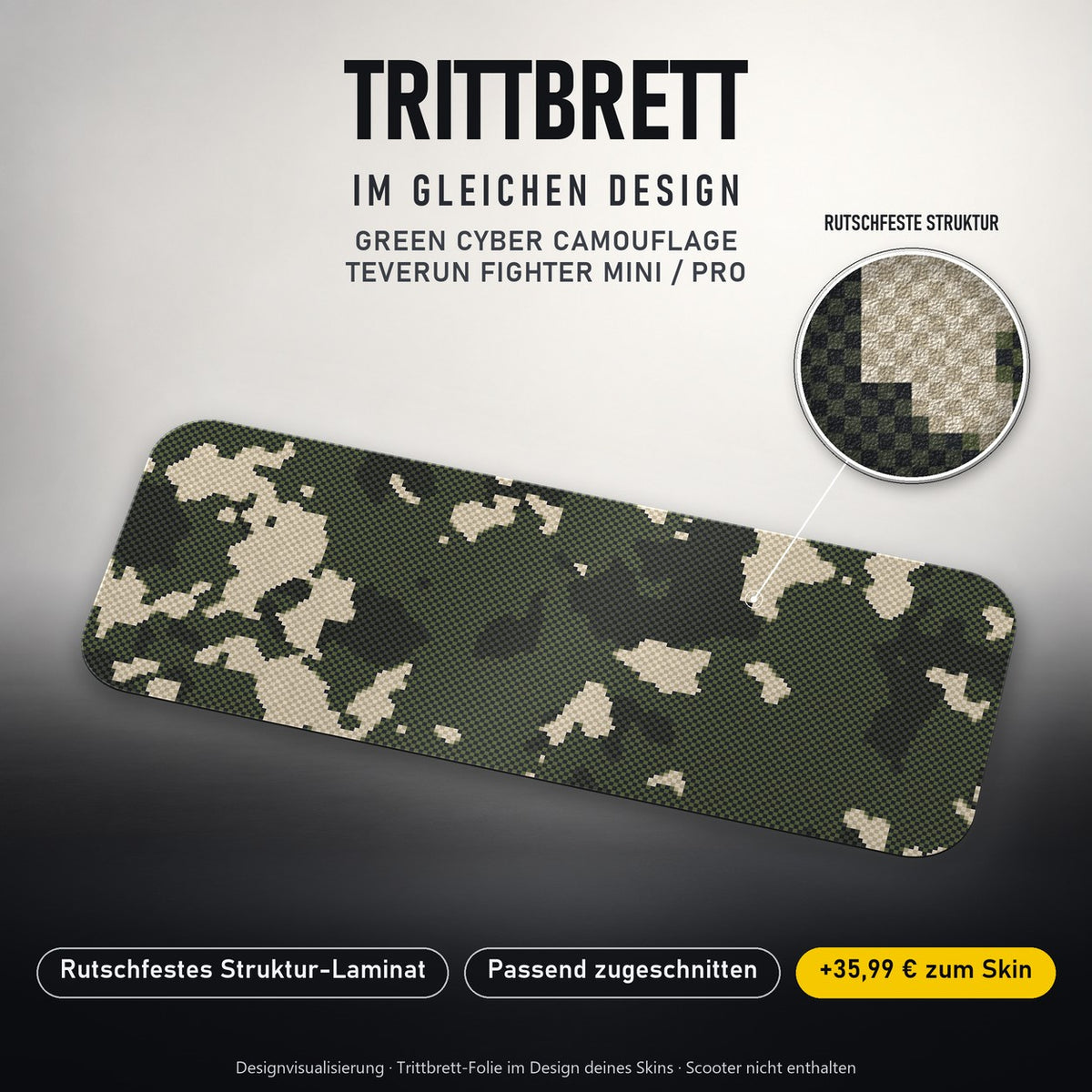 Trittbrett im gleichen Design – GREEN CYBER CAMOUFLAGE