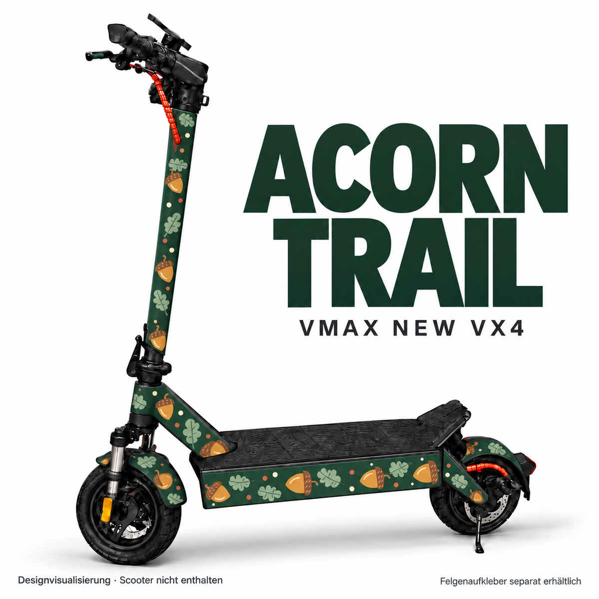 ACORN TRAIL Skin für VMAX NEW VX4. Felgenaufkleber separat erhältlich.