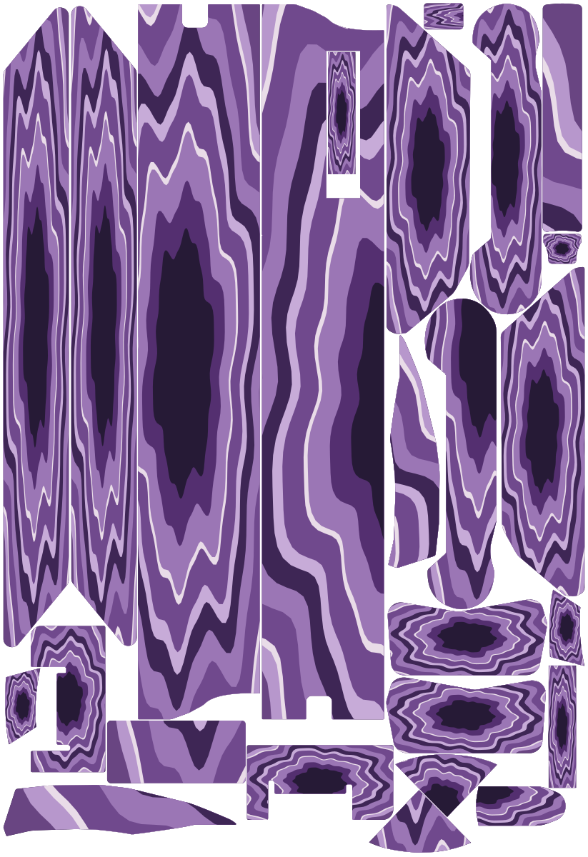 AMETHYST VEIN für VMAX NEW VX4: 25 Originalteile des Skin-Sets.