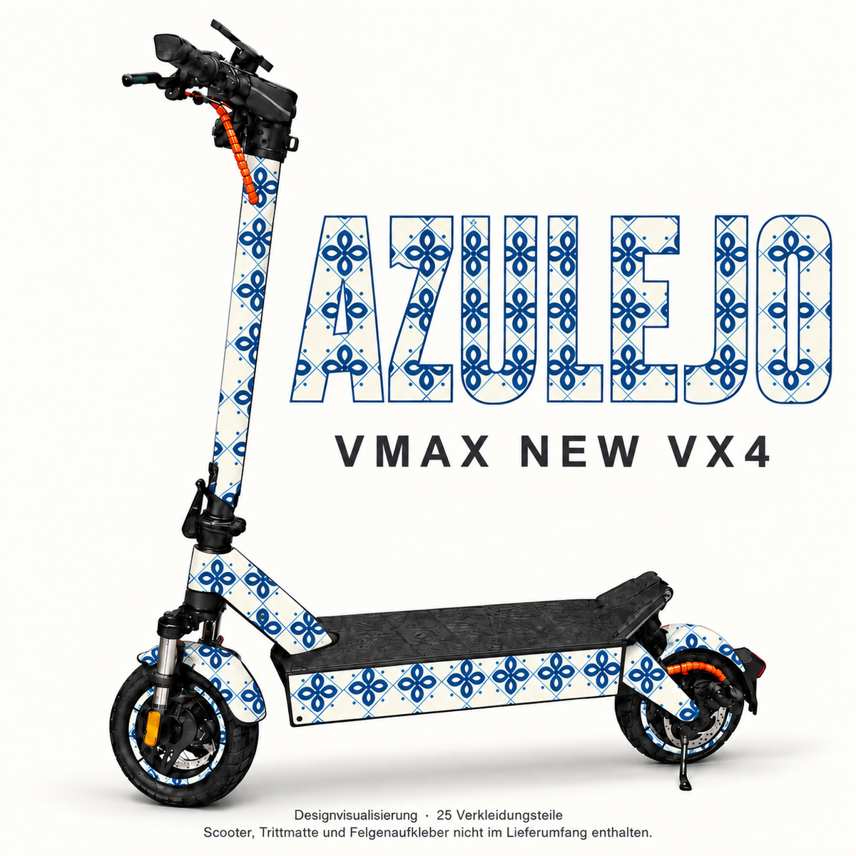 AZULEJO Skin für VMAX NEW VX4. Felgenaufkleber separat erhältlich.