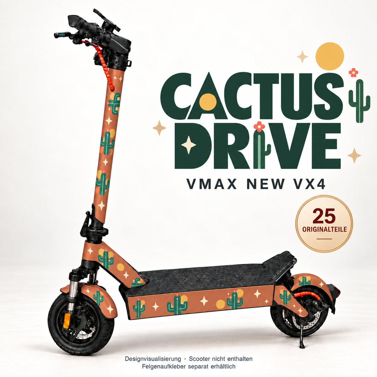 CACTUS DRIVE Skin für VMAX NEW VX4. Felgenaufkleber separat erhältlich.