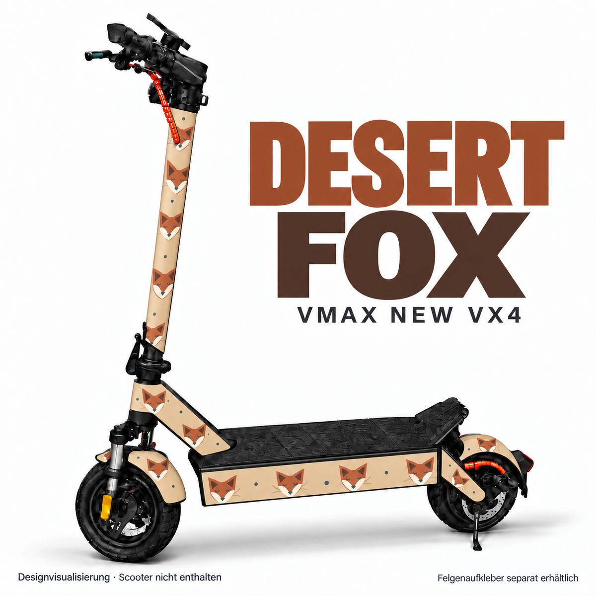 DESERT FOX Skin für VMAX NEW VX4. Felgenaufkleber separat erhältlich.