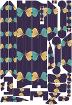 GINKGO NOCTURNE für VMAX NEW VX4: 25 Originalteile des Skin-Sets.