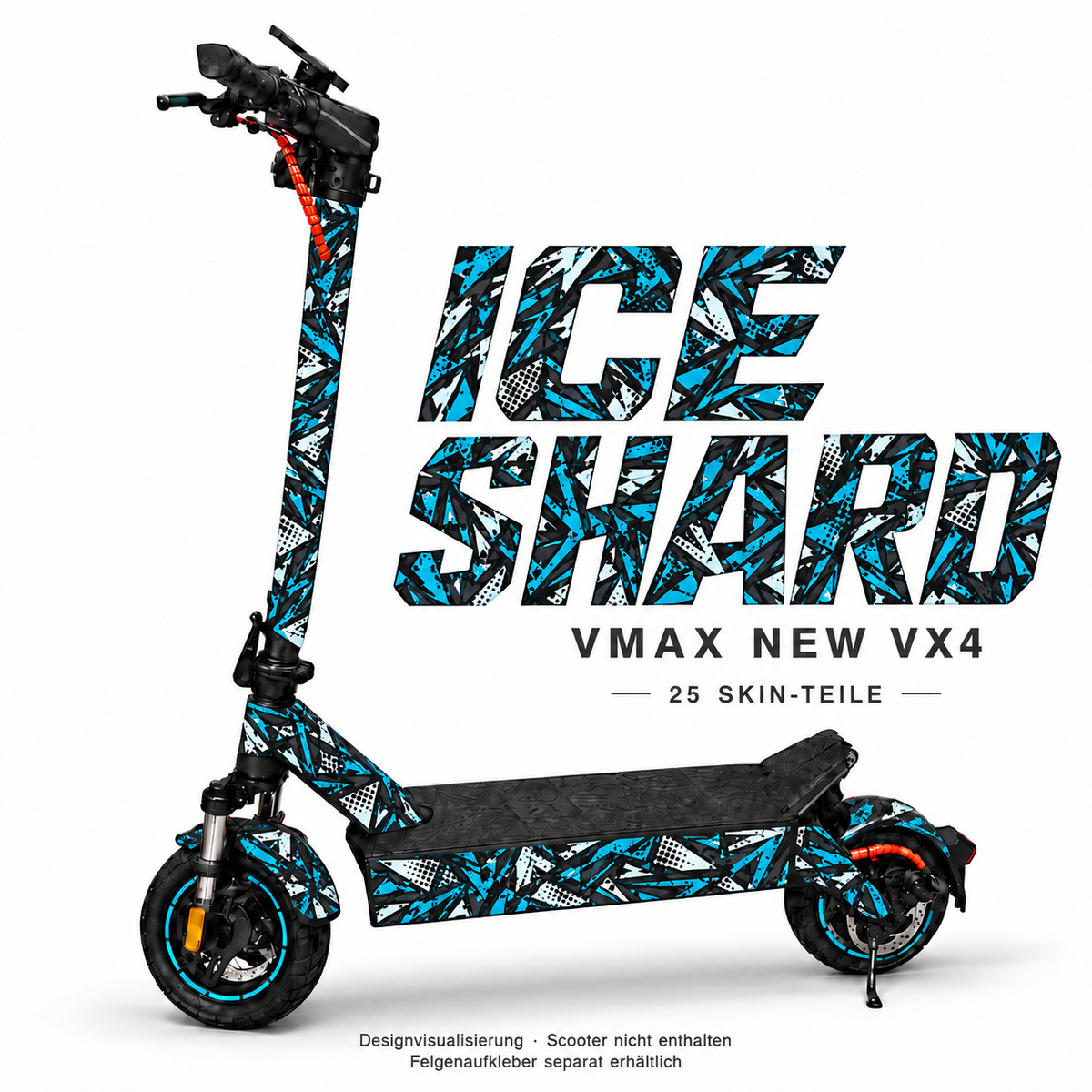 ICE SHARD Skin für VMAX NEW VX4. Felgenaufkleber separat erhältlich.