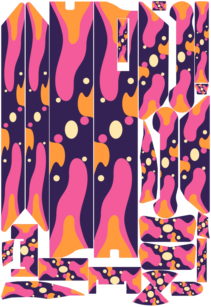 LAVA LAMP für VMAX NEW VX4: 25 Originalteile des Skin-Sets.