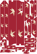 PAPER CRANE für VMAX NEW VX4: 25 Originalteile des Skin-Sets.