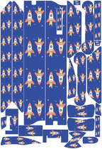 ROCKET PARADE für VMAX NEW VX4: 25 Originalteile des Skin-Sets.