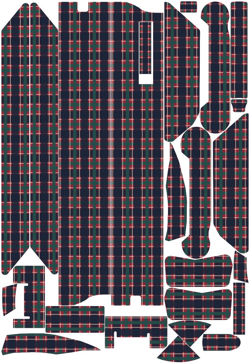 TARTAN CLUB für VMAX NEW VX4: 25 Originalteile des Skin-Sets.
