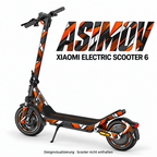 Xiaomi Electric Scooter 6 Skin ASIMOV – Designvisualisierung. Reifenaufkleber separat erhältlich. Scooter nicht enthalten.
