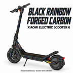 Xiaomi Electric Scooter 6 BLACK RAINBOW FORGED CARBON. Reifenaufkleber separat erhältlich.