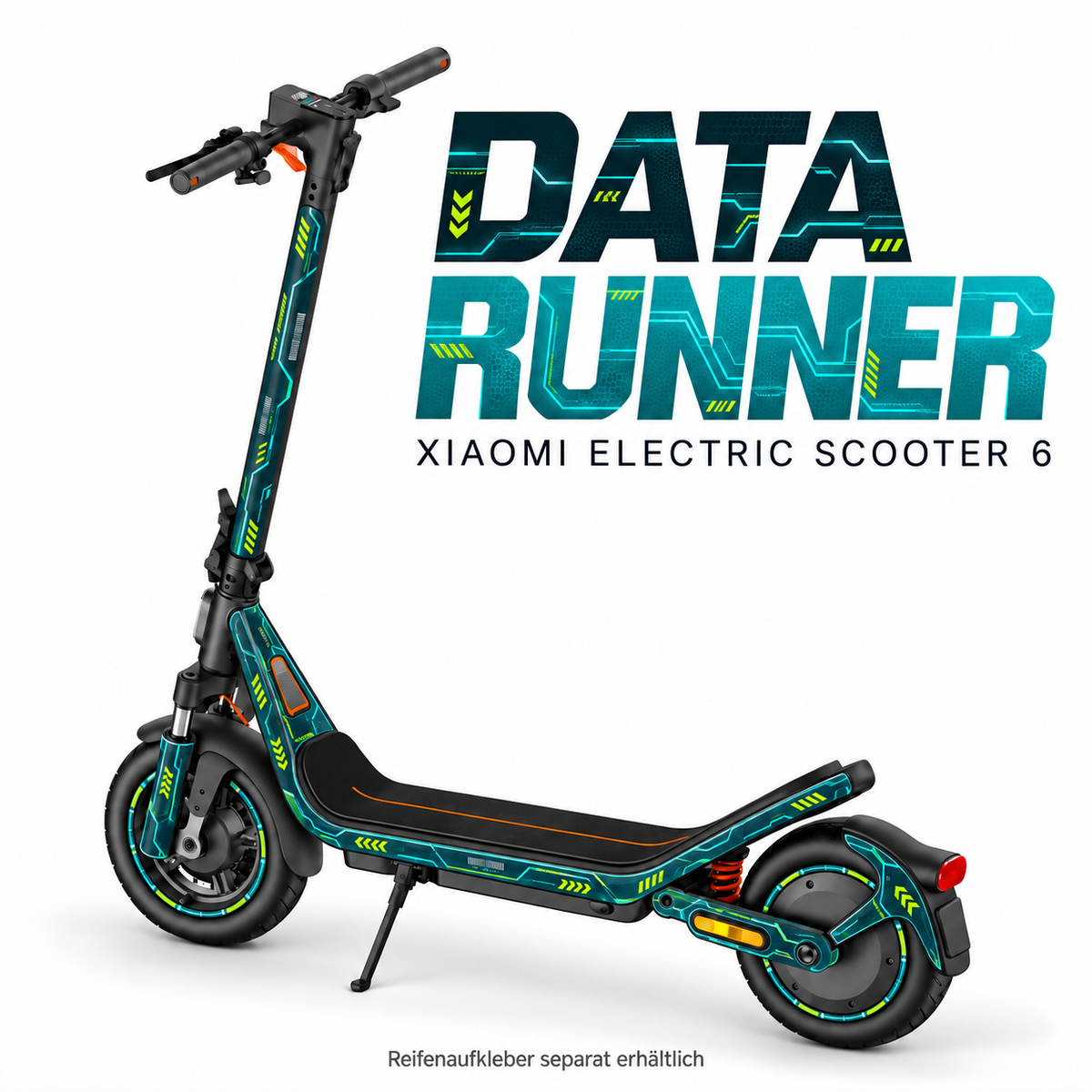 Xiaomi Electric Scooter 6 Skin DATA RUNNER – Modellvorschau; Reifenaufkleber separat erhältlich