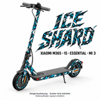 XIAOMI M365 / 1S / ESSENTIAL / MI 3 SKIN | ICE SHARD – Designvisualisierung; Scooter nicht enthalten. Reifenaufkleber separat erhältlich.
