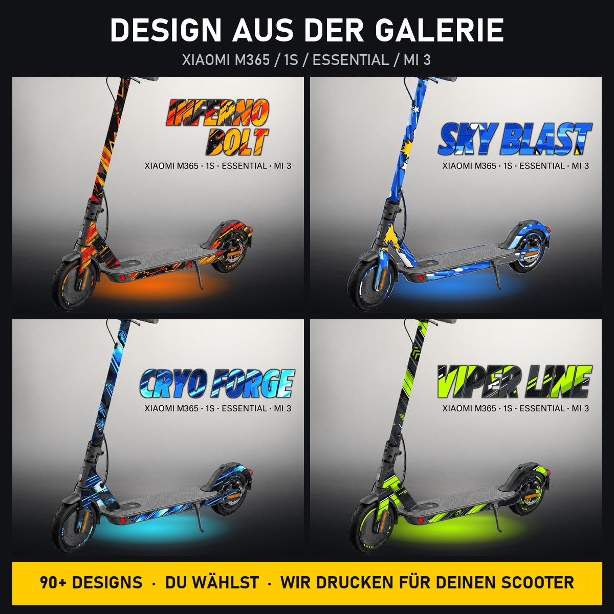 Xiaomi M365 Skin – Design aus der Galerie, Beispiel-Designs