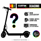 XIAOMI M365 / 1S / ESSENTIAL / MI 3 SKIN | CUSTOM – Custom-Wunschdesign mit Scootersilhouette, Farben, Motiven und Schriftzügen