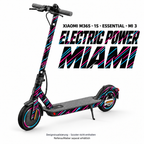 Xiaomi M365 / 1S / Essential / Mi 3 – ELECTRIC POWER MIAMI. Designvisualisierung; Reifenaufkleber separat erhältlich.