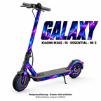 Xiaomi M365 / 1S / Essential / Mi 3 – GALAXY. Designvisualisierung; Reifenaufkleber separat erhältlich.