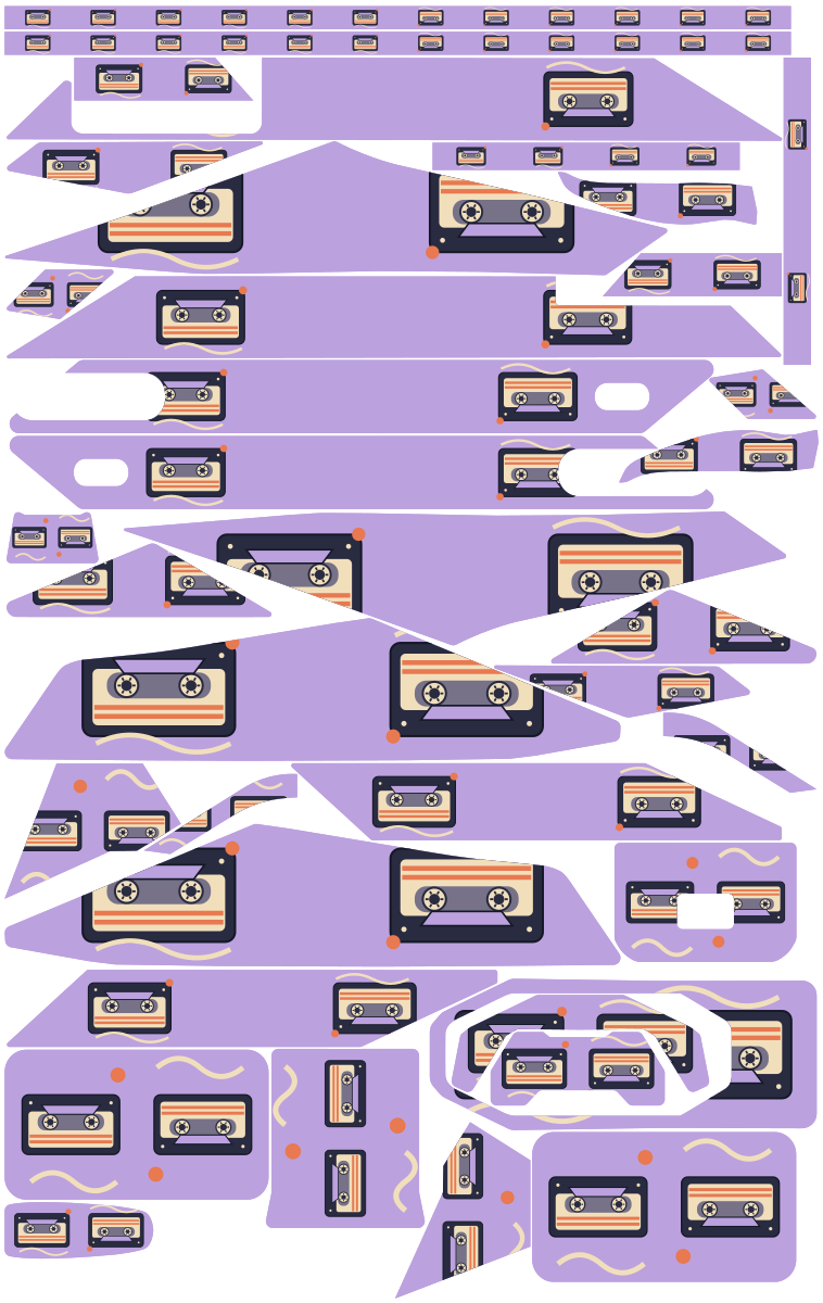 CASSETTE CLUB für Segway Ninebot ZT3 Pro: 37 Originalteile des Skin-Sets.