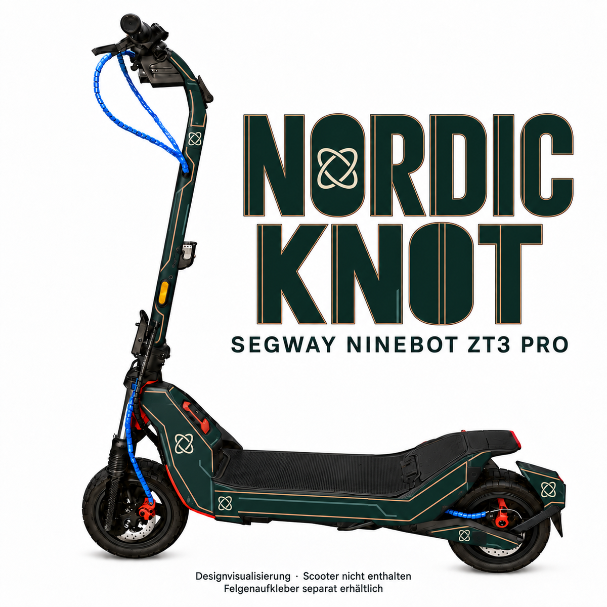 NORDIC KNOT Skin für Segway Ninebot ZT3 Pro. Felgenaufkleber separat erhältlich.