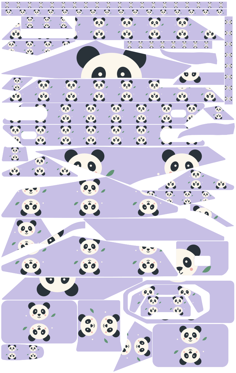 PANDA PLAY für Segway Ninebot ZT3 Pro: 37 Originalteile des Skin-Sets.