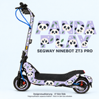 PANDA PLAY Skin für Segway Ninebot ZT3 Pro. Felgenaufkleber separat erhältlich.