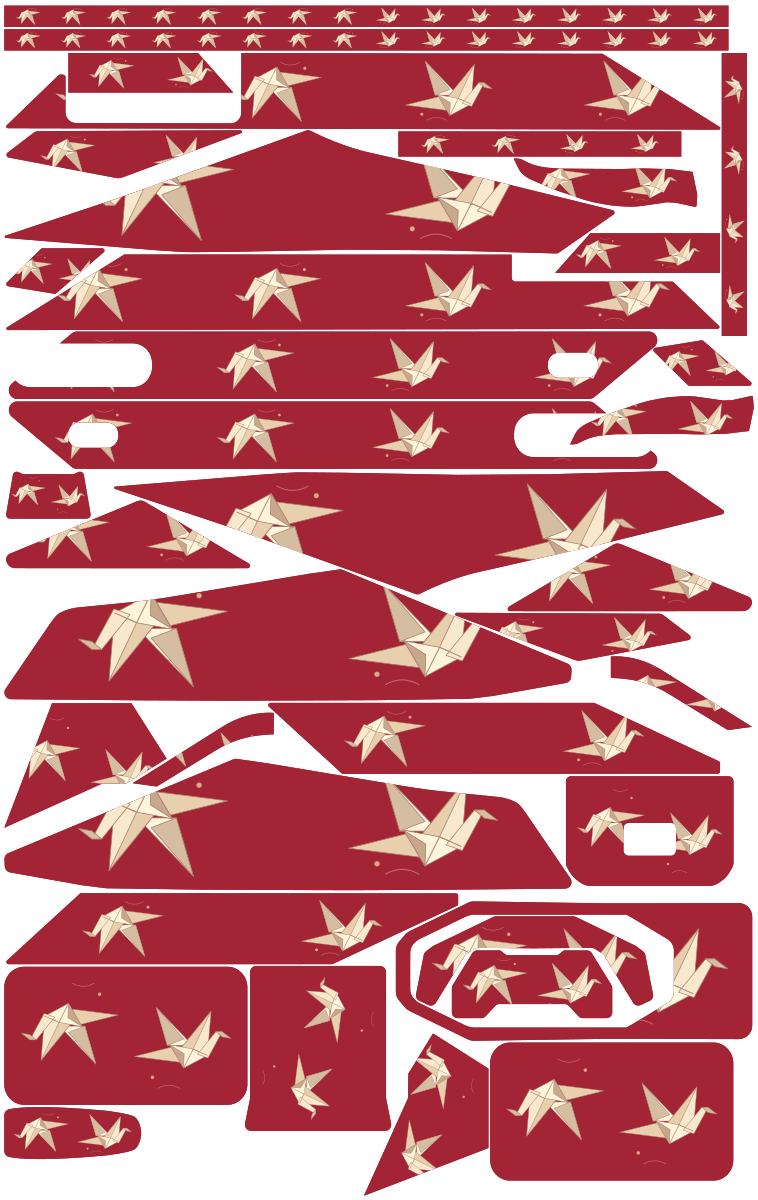 PAPER CRANE für Segway Ninebot ZT3 Pro: 37 Originalteile des Skin-Sets.