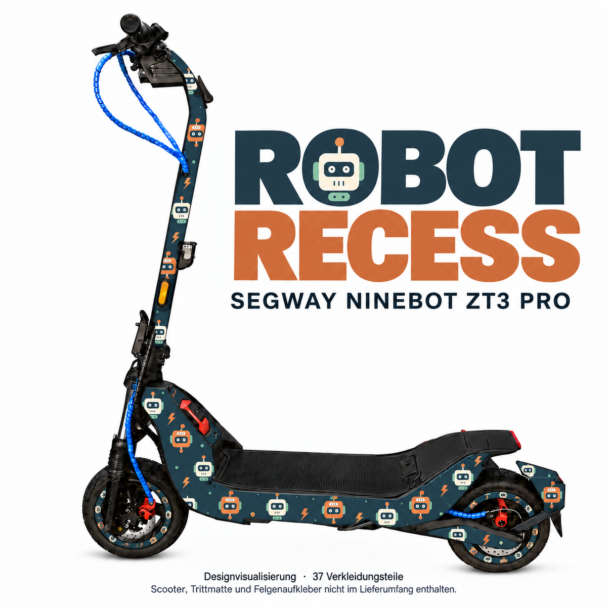 ROBOT RECESS Skin für Segway Ninebot ZT3 Pro. Felgenaufkleber separat erhältlich.