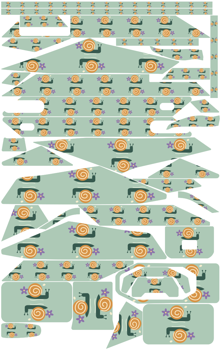 SNAIL PARADE für Segway Ninebot ZT3 Pro: 37 Originalteile des Skin-Sets.