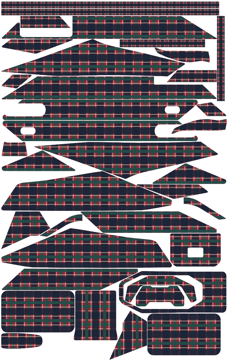 TARTAN CLUB für Segway Ninebot ZT3 Pro: 37 Originalteile des Skin-Sets.