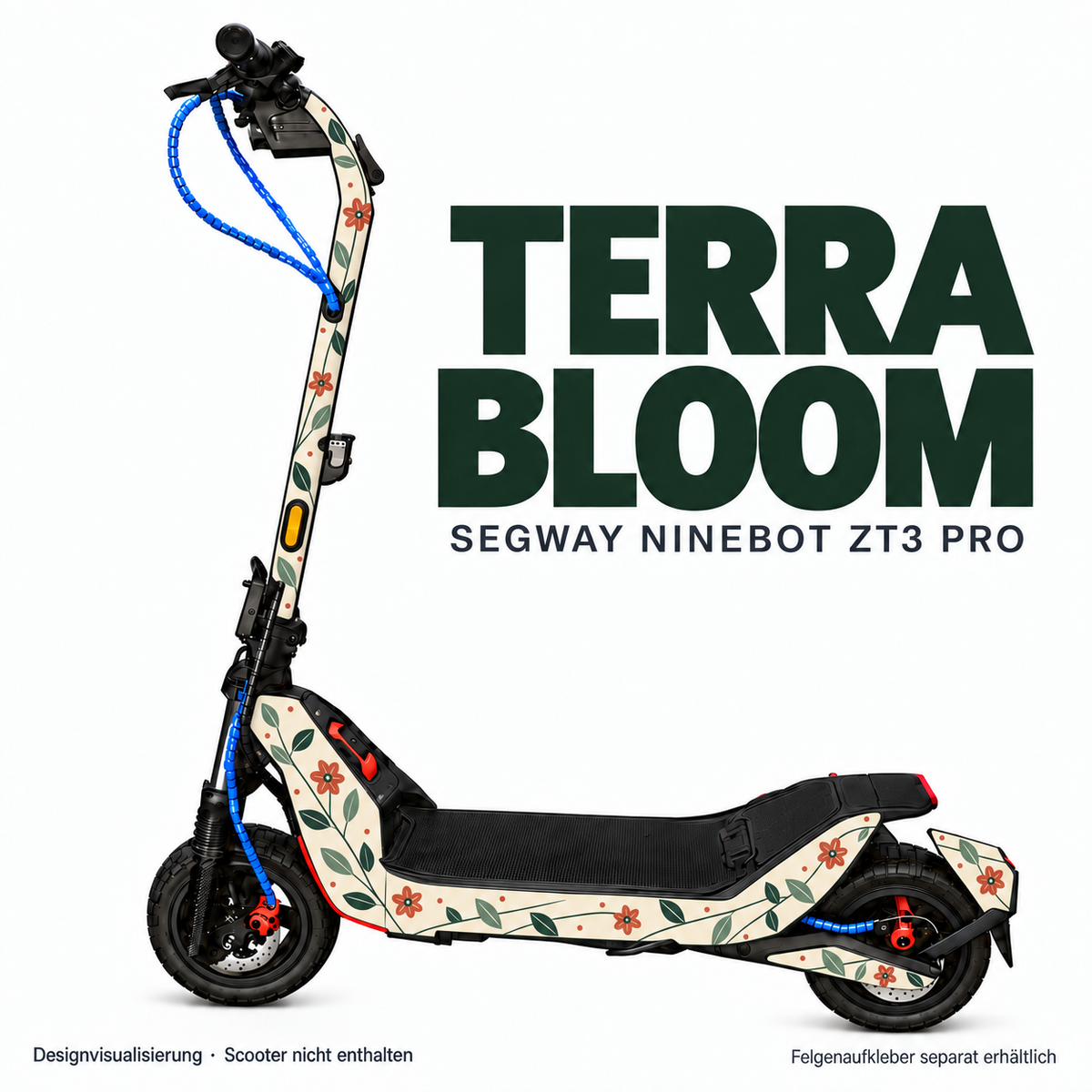 TERRA BLOOM Skin für Segway Ninebot ZT3 Pro. Felgenaufkleber separat erhältlich.