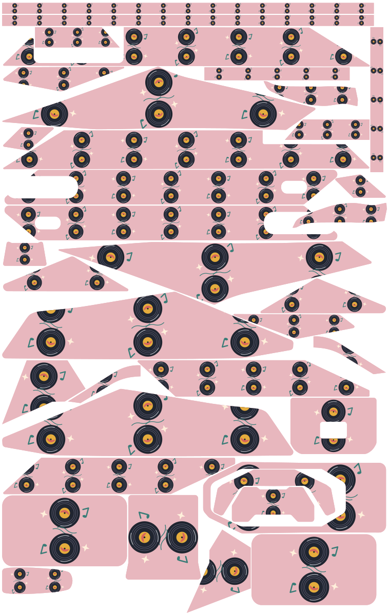 VINYL GROOVE für Segway Ninebot ZT3 Pro: 37 Originalteile des Skin-Sets.
