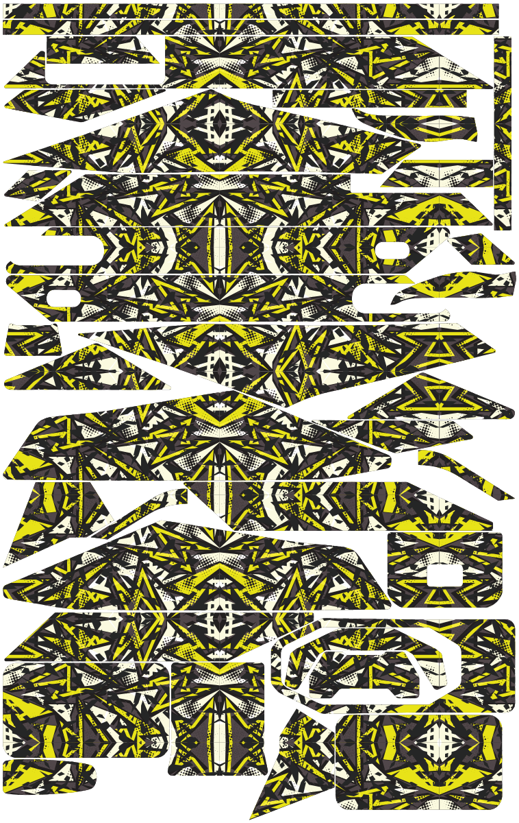 YELLOW SHARD für Segway Ninebot ZT3 Pro: 37 Originalteile des Skin-Sets.